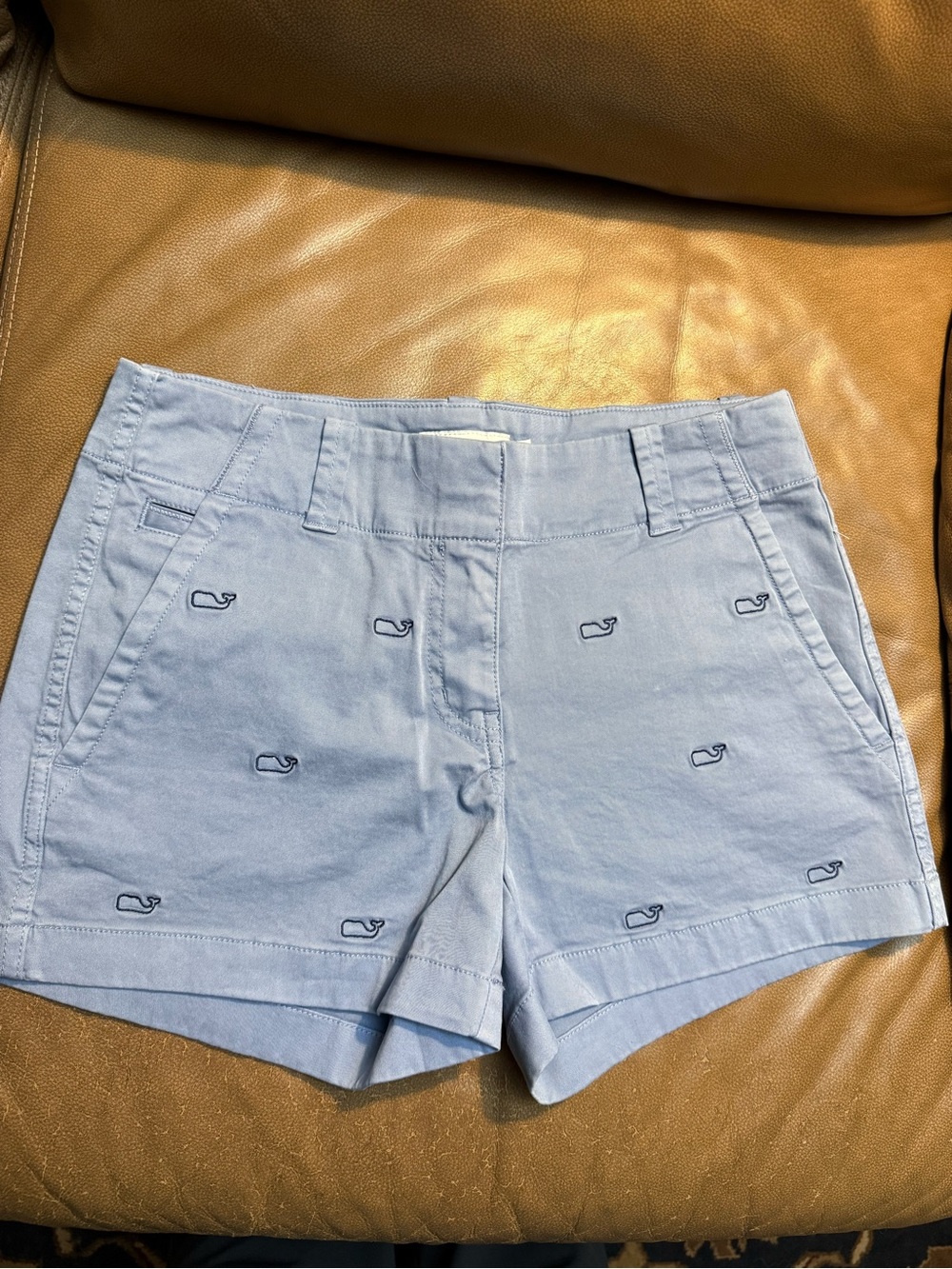 Vineyard Vines Light Blue Embroidered Whale Shorts